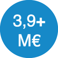 + € 3.9 billion in commitments
Managed by our community of customers  + € 3.9 billion in commitments
Managed by our community of customers
